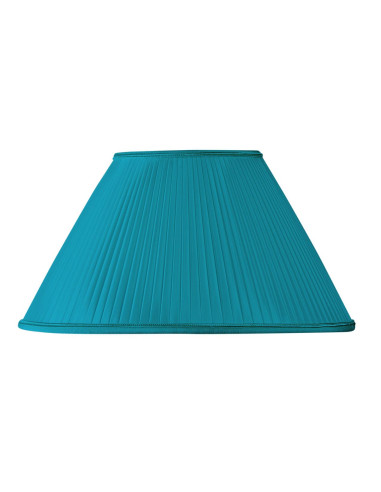 Abat-jour plissé victorienne turquoise - Plis plat