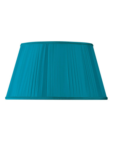 Abat-jour plissé demi-empire turquoise - 1/2 Plissé large