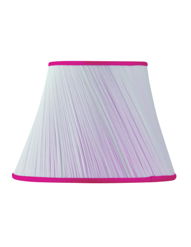 Abat-jour plissé biais mousseline fuchsia